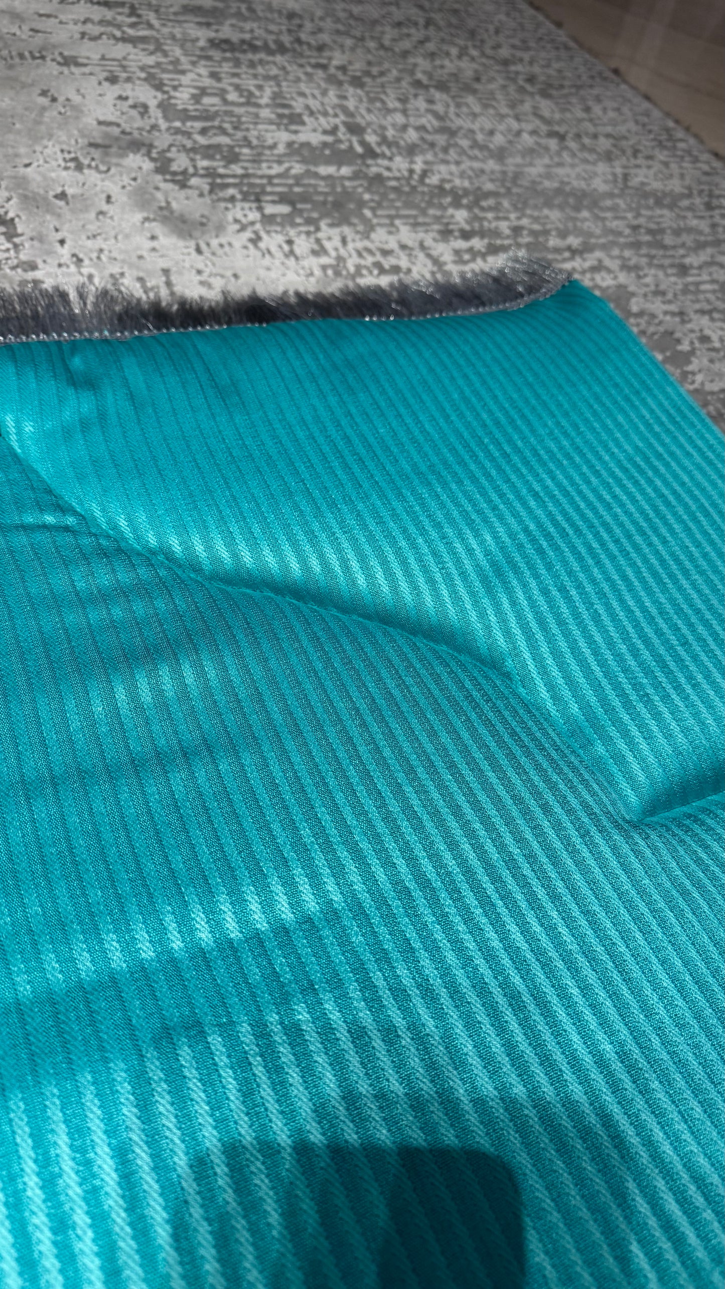 Handmade Summer Blue Premium Prayer Rug