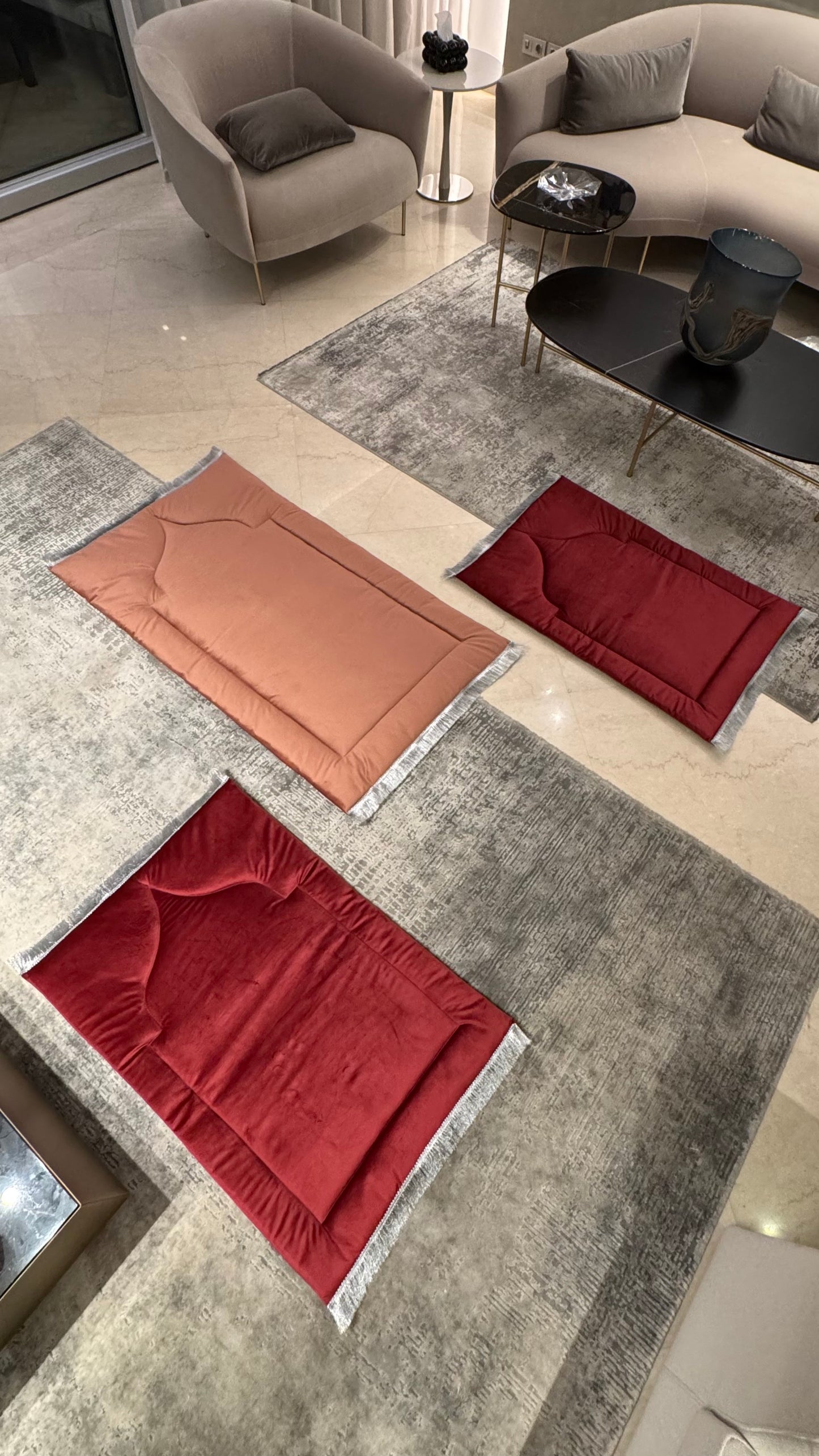 Handmade Children’s Premium Prayer Rug in Bordeaux