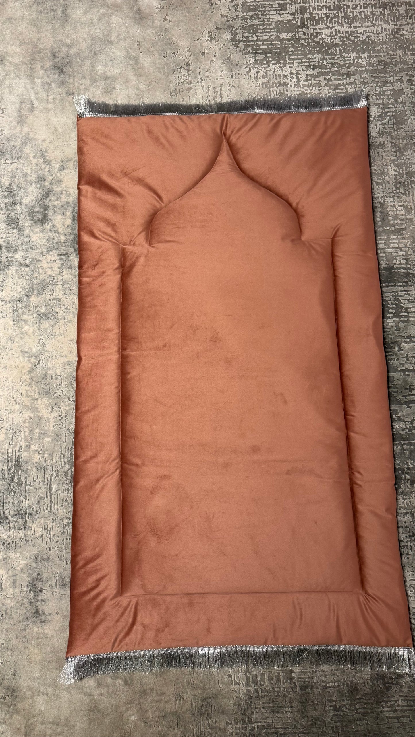 Handmade Silky Soft Peach Premium Prayer Rug