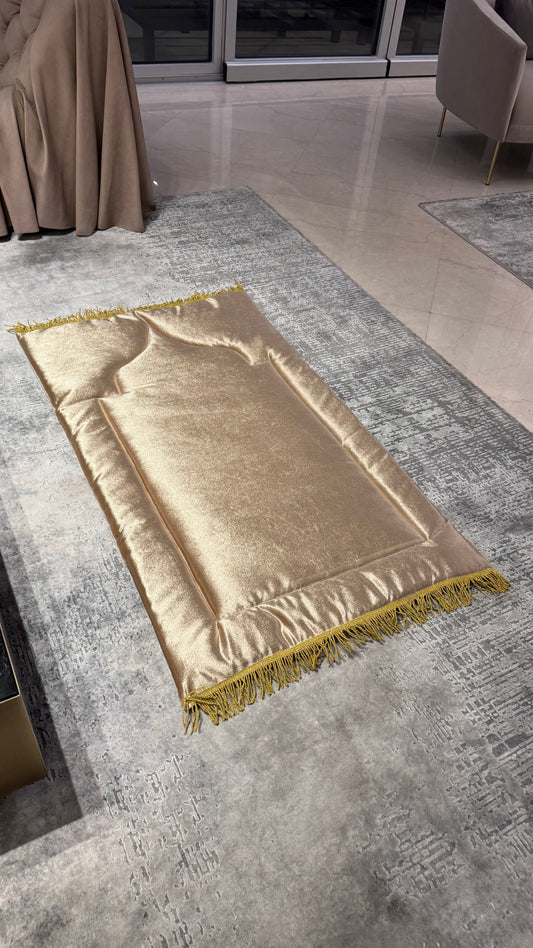 Handmade Beautiful Gold Prayer Rug