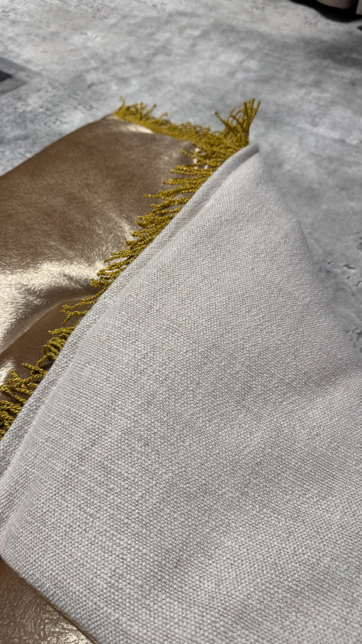 Handmade Beautiful Gold Prayer Rug