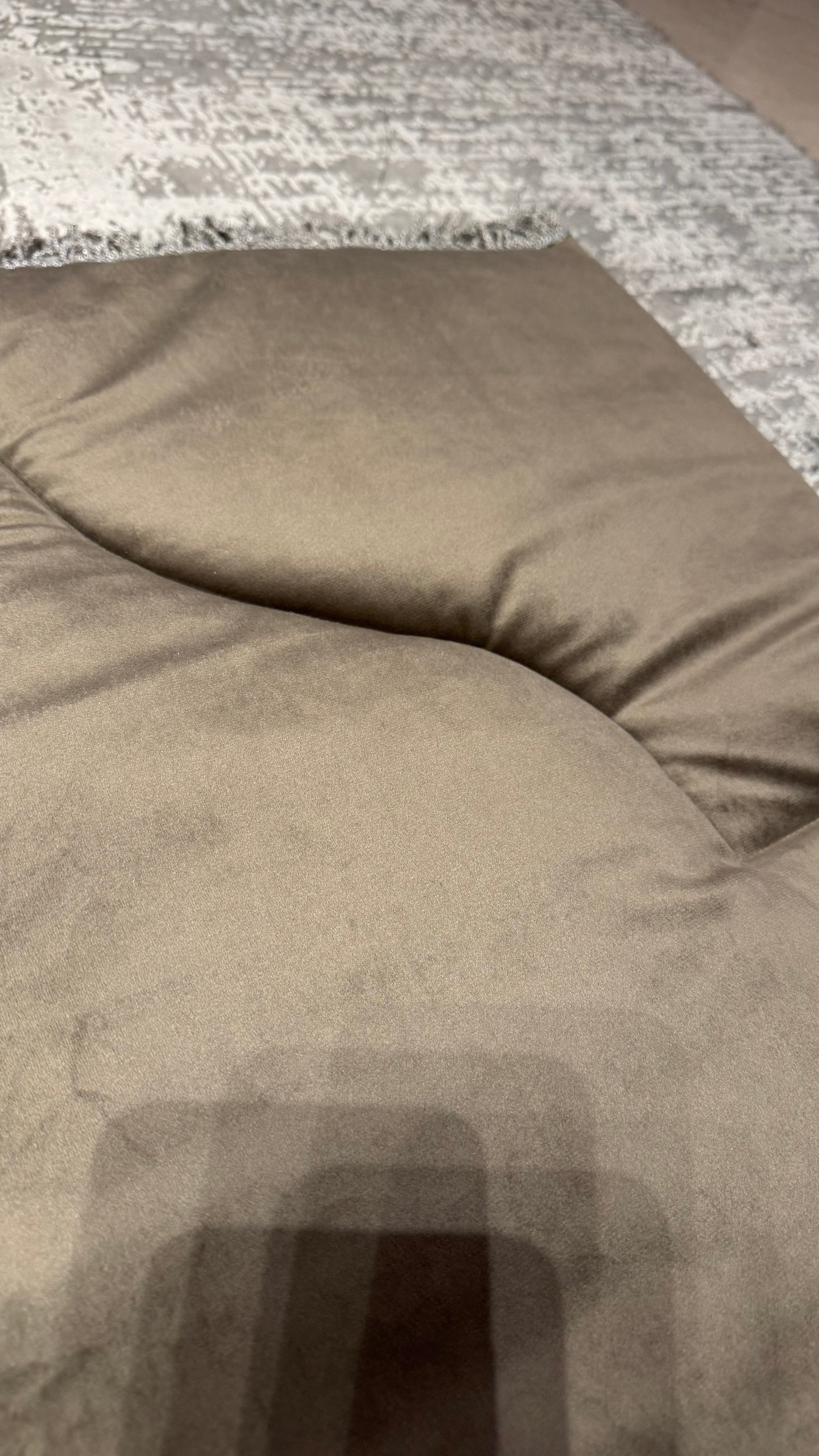 Handmade Silky Soft Plain Grey Prayer Rug