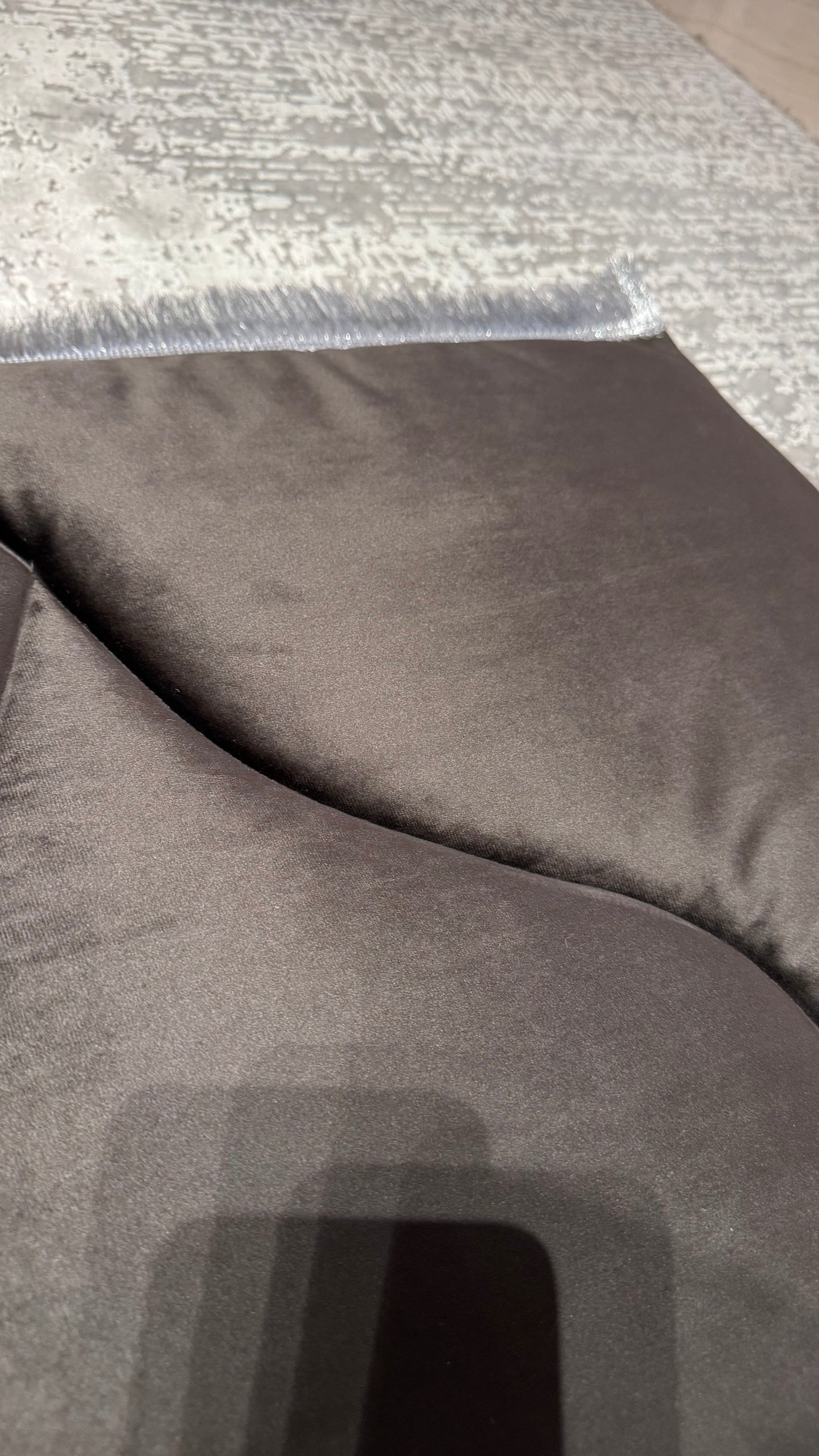 Handmade Silky Soft Dark Brown Premium Prayer Rug